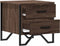 vidaXL - Nachtkastje - 40x41x40 - cm - bewerkt - hout - bruin - eikenkleurig