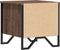 vidaXL - Nachtkastje - 40x41x40 - cm - bewerkt - hout - bruin - eikenkleurig