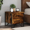 vidaXL - Nachtkastje - 40x41x40 - cm - bewerkt - hout - gerookt - eikenkleurig