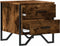 vidaXL - Nachtkastje - 40x41x40 - cm - bewerkt - hout - gerookt - eikenkleurig