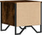 vidaXL - Nachtkastje - 40x41x40 - cm - bewerkt - hout - gerookt - eikenkleurig