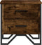 vidaXL - Nachtkastje - 40x41x40 - cm - bewerkt - hout - gerookt - eikenkleurig