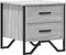 vidaXL - Nachtkastje - 40x41x40 - cm - bewerkt - hout - grijs - sonoma - eikenkleurig