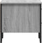 vidaXL - Nachtkastje - 40x41x40 - cm - bewerkt - hout - grijs - sonoma - eikenkleurig