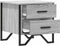 vidaXL - Nachtkastje - 40x41x40 - cm - bewerkt - hout - grijs - sonoma - eikenkleurig