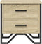 vidaXL - Nachtkastje - 40x41x40 - cm - bewerkt - hout - sonoma - eikenkleurig