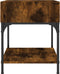 vidaXL - Nachtkastje - 40x41x50 - cm - bewerkt - hout - gerookt - eikenkleurig