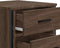 vidaXL - Nachtkastje - 40x41x60 - cm - bewerkt - hout - bruin - eikenkleur