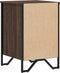 vidaXL - Nachtkastje - 40x41x60 - cm - bewerkt - hout - bruin - eikenkleur