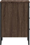 vidaXL - Nachtkastje - 40x41x60 - cm - bewerkt - hout - bruin - eikenkleur