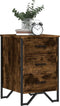 vidaXL - Nachtkastje - 40x41x60 - cm - bewerkt - hout - gerookt - eikenkleurig