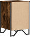 vidaXL - Nachtkastje - 40x41x60 - cm - bewerkt - hout - gerookt - eikenkleurig