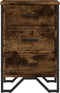 vidaXL - Nachtkastje - 40x41x60 - cm - bewerkt - hout - gerookt - eikenkleurig