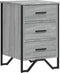 vidaXL - Nachtkastje - 40x41x60 - cm - bewerkt - hout - grijs - sonoma - eikenkleurig