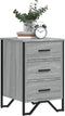 vidaXL - Nachtkastje - 40x41x60 - cm - bewerkt - hout - grijs - sonoma - eikenkleurig