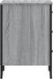vidaXL - Nachtkastje - 40x41x60 - cm - bewerkt - hout - grijs - sonoma - eikenkleurig