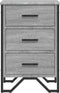 vidaXL - Nachtkastje - 40x41x60 - cm - bewerkt - hout - grijs - sonoma - eikenkleurig