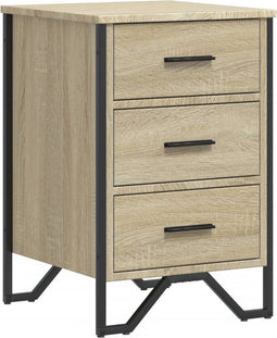 vidaXL - Nachtkastje - 40x41x60 - cm - bewerkt - hout - sonoma - eikenkleurig