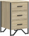vidaXL - Nachtkastje - 40x41x60 - cm - bewerkt - hout - sonoma - eikenkleurig