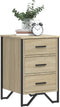 vidaXL - Nachtkastje - 40x41x60 - cm - bewerkt - hout - sonoma - eikenkleurig