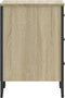 vidaXL - Nachtkastje - 40x41x60 - cm - bewerkt - hout - sonoma - eikenkleurig