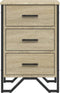 vidaXL - Nachtkastje - 40x41x60 - cm - bewerkt - hout - sonoma - eikenkleurig