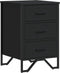 vidaXL - Nachtkastje - 40x41x60 - cm - bewerkt - hout - zwart