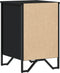 vidaXL - Nachtkastje - 40x41x60 - cm - bewerkt - hout - zwart