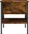 vidaXL - Nachtkastje - 40x42x45 - cm - bewerkt - hout - gerookt - eikenkleurig