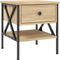 vidaXL - Nachtkastje - 40x42x45 - cm - bewerkt - hout - sonoma - eikenkleurig
