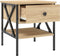 vidaXL - Nachtkastje - 40x42x45 - cm - bewerkt - hout - sonoma - eikenkleurig