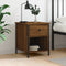 vidaXL - Nachtkastje - 40x42x50 - cm - bewerkt - hout - bruin - eikenkleur