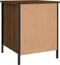 vidaXL - Nachtkastje - 40x42x50 - cm - bewerkt - hout - bruin - eikenkleur