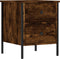 vidaXL - Nachtkastje - 40x42x50 - cm - bewerkt - hout - gerookt - eikenkleurig