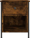 vidaXL - Nachtkastje - 40x42x50 - cm - bewerkt - hout - gerookt - eikenkleurig