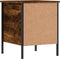 vidaXL - Nachtkastje - 40x42x50 - cm - bewerkt - hout - gerookt - eikenkleurig