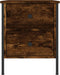 vidaXL - Nachtkastje - 40x42x50 - cm - bewerkt - hout - gerookt - eikenkleurig