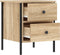 vidaXL - Nachtkastje - 40x42x50 - cm - bewerkt - hout - sonoma - eikenkleurig