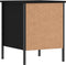vidaXL - Nachtkastje - 40x42x50 - cm - bewerkt - hout - zwart