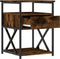 vidaXL - Nachtkastje - 40x42x55 - cm - bewerkt - hout - gerookt - eikenkleurig