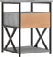 vidaXL - Nachtkastje - 40x42x55 - cm - bewerkt - hout - grijs - sonoma - eikenkleurig