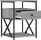 vidaXL - Nachtkastje - 40x42x55 - cm - bewerkt - hout - grijs - sonoma - eikenkleurig