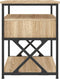 vidaXL - Nachtkastje - 40x42x55 - cm - bewerkt - hout - sonoma - eikenkleurig