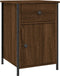 vidaXL - Nachtkastje - 40x42x60 - cm - bewerkt - hout - bruin - eikenkleur