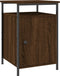 vidaXL - Nachtkastje - 40x42x60 - cm - bewerkt - hout - bruin - eikenkleur