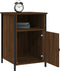 vidaXL - Nachtkastje - 40x42x60 - cm - bewerkt - hout - bruin - eikenkleur