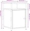 vidaXL - Nachtkastje - 40x42x60 - cm - bewerkt - hout - bruin - eikenkleur