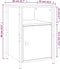 vidaXL - Nachtkastje - 40x42x60 - cm - bewerkt - hout - bruin - eikenkleur