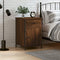 vidaXL - Nachtkastje - 40x42x60 - cm - bewerkt - hout - bruin - eikenkleur