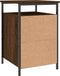 vidaXL - Nachtkastje - 40x42x60 - cm - bewerkt - hout - bruin - eikenkleur